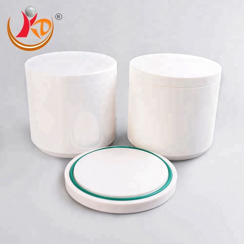 โถบดทรงกระบอกเซอร์โคเนีย 500ml ความบริสุทธิ์สูง 95% ZrO2 สำหรับเครื่องบดดาวเคราะห์ ปิดผนึกด้วยโอริง
