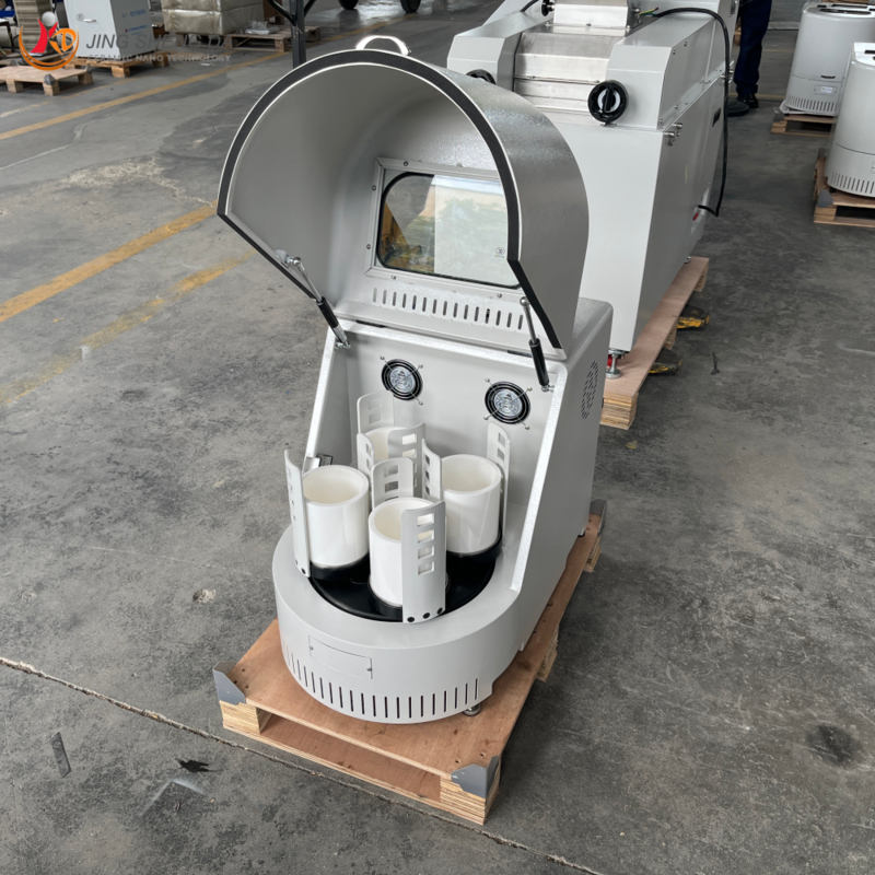 Laboratorium Planetary Ball Mill dengan 0.1um Granularity 4 Penggilingan Tangki dan 72 Jam Operasi Kontinyu