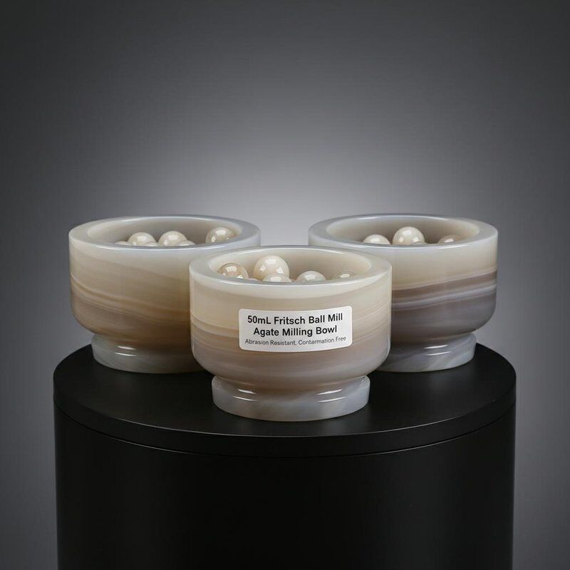 50mL Capacity Abrasion Resistant Agate Milling Bowls with Free Contamination for Fritsch Ball Mill