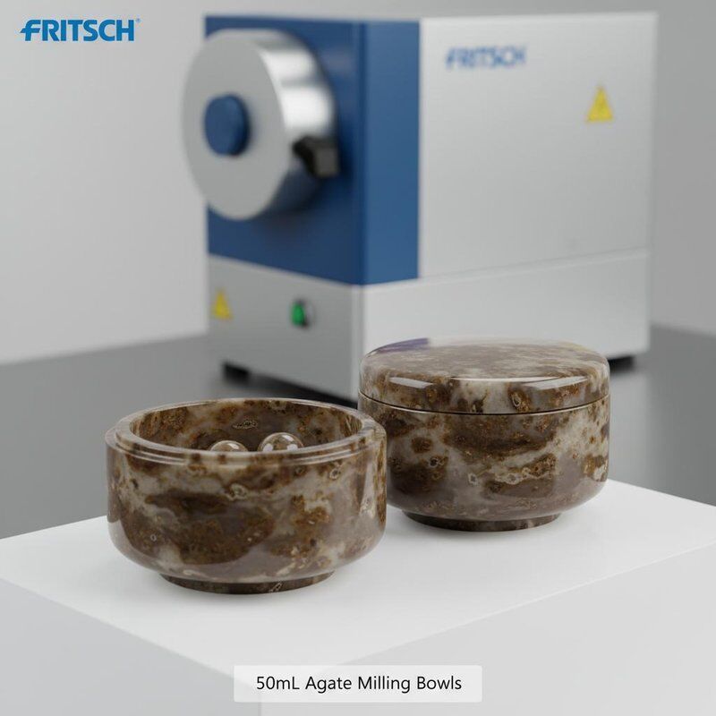 50 ml Kapazität Abrasionsbeständige Agatfrässchalen mit freier Kontamination für Fritsch Kugelmühle