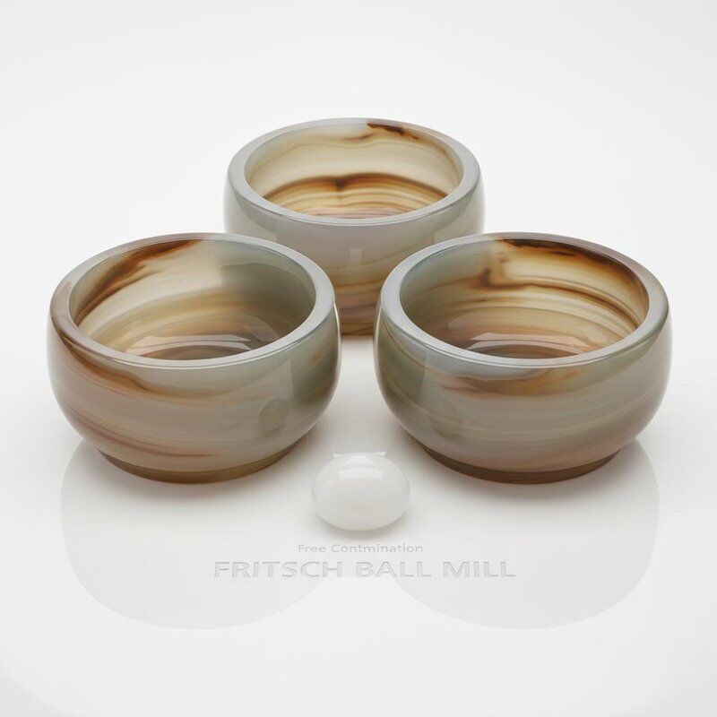 50 ml Kapazität Abrasionsbeständige Agatfrässchalen mit freier Kontamination für Fritsch Kugelmühle
