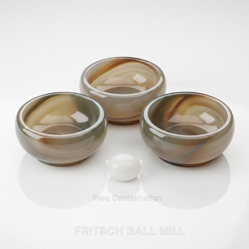 50 ml Kapazität Abrasionsbeständige Agatfrässchalen mit freier Kontamination für Fritsch Kugelmühle