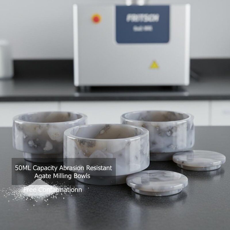 50 ml Kapazität Abrasionsbeständige Agatfrässchalen mit freier Kontamination für Fritsch Kugelmühle