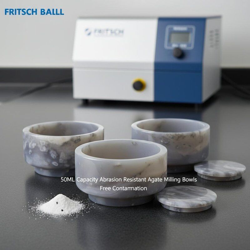 50 ml Kapazität Abrasionsbeständige Agatfrässchalen mit freier Kontamination für Fritsch Kugelmühle