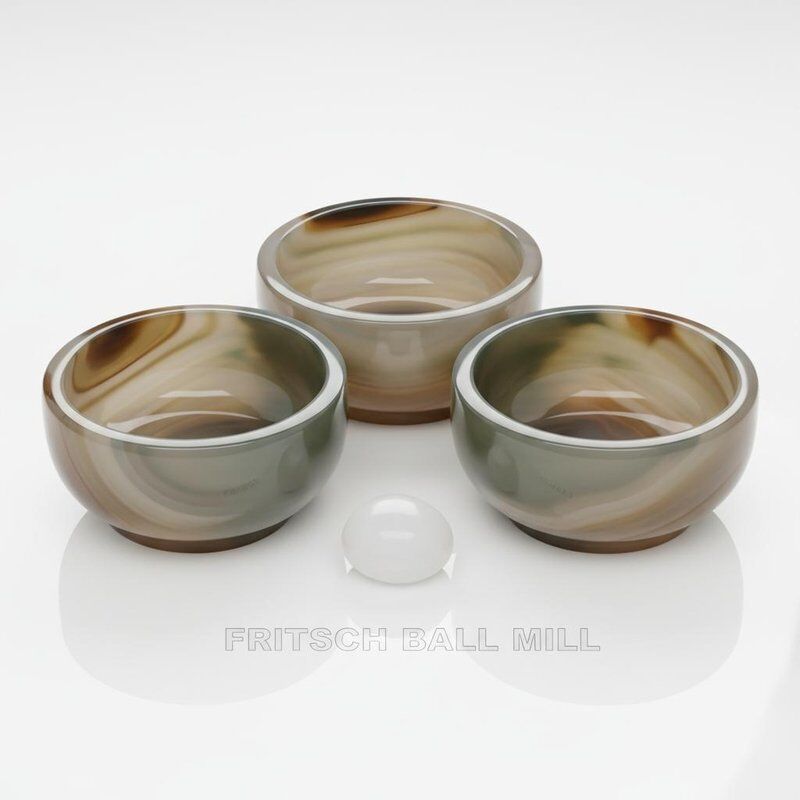 50mL Capacity Abrasion Resistant Agate Milling Bowls with Free Contamination for Fritsch Ball Mill