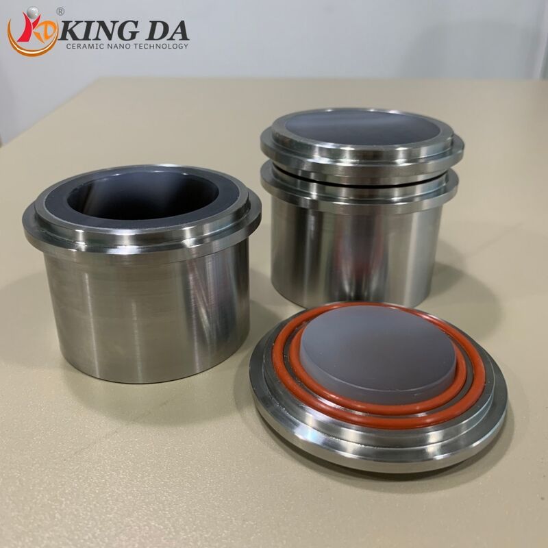 Lab Grinding Jar 125ml-Natural Agate Stainless Steel Jacket Ceramic Parts Compatible Retsch PM Series for Industrial Ceramic