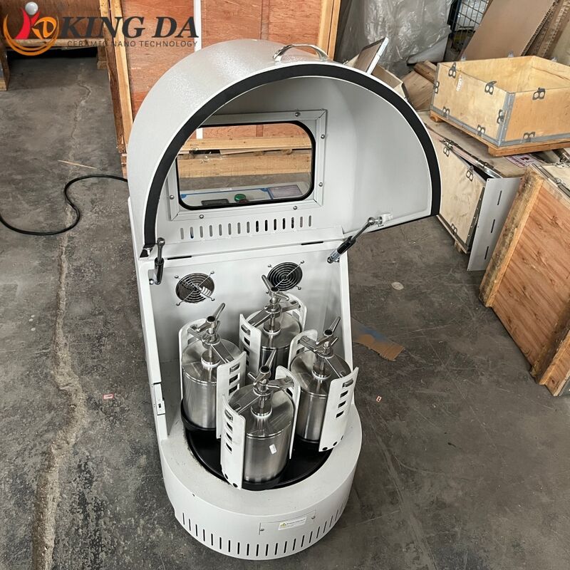 4-Station Vertical Planetary Ball Mill 90-870 RPM Nano Grinding Machine with 0.1μm Granularity for Laboratory