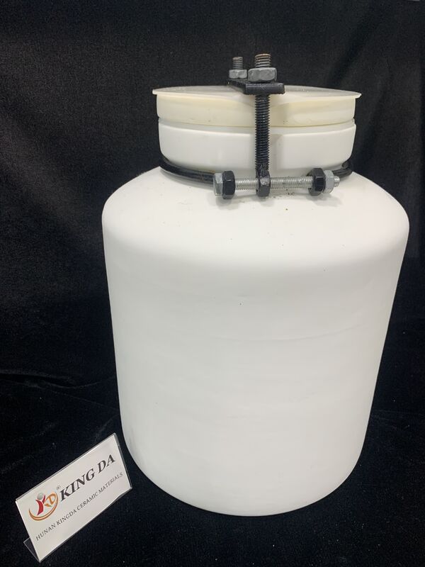 Large Capacity Alumina Roller Mill Jar 10L 99% Al2O3 Ceramic Milling Pot for Industrial Jar Mill Grinding