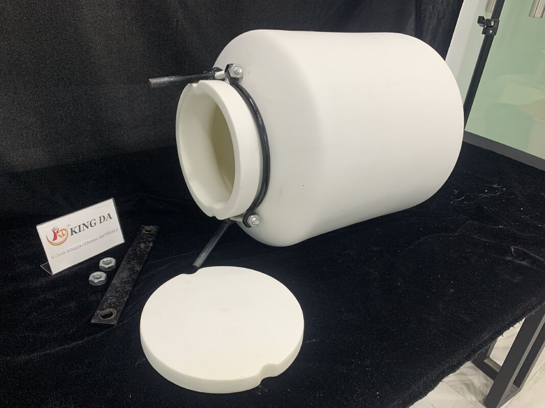 Large Capacity Alumina Roller Mill Jar 10L 99% Al2O3 Ceramic Milling Pot for Industrial Jar Mill Grinding