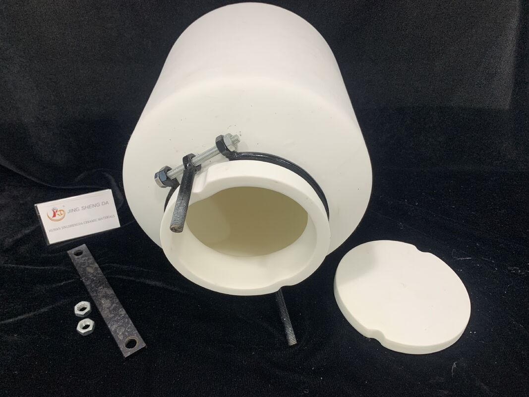 Large Capacity Alumina Roller Mill Jar 10L 99% Al2O3 Ceramic Milling Pot for Industrial Jar Mill Grinding