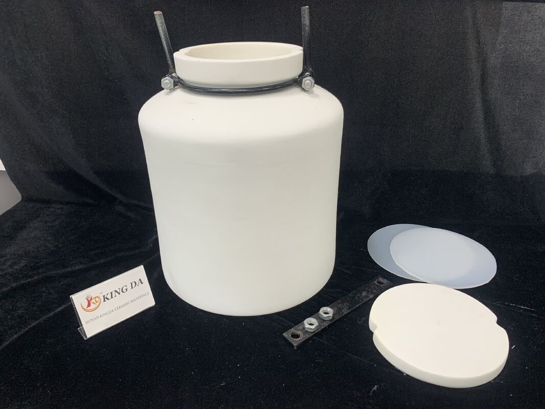 Large Capacity Alumina Roller Mill Jar 10L 99% Al2O3 Ceramic Milling Pot for Industrial Jar Mill Grinding