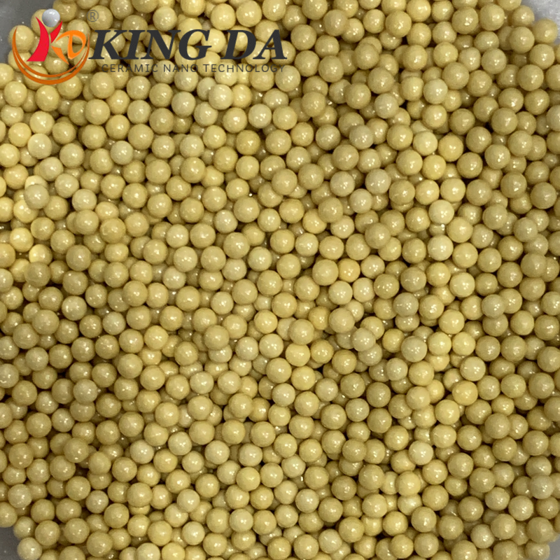 Yellow Ceria Stabilized Zirconia Beads 0.3-3.5mm High Wear Resistant Grinding Media