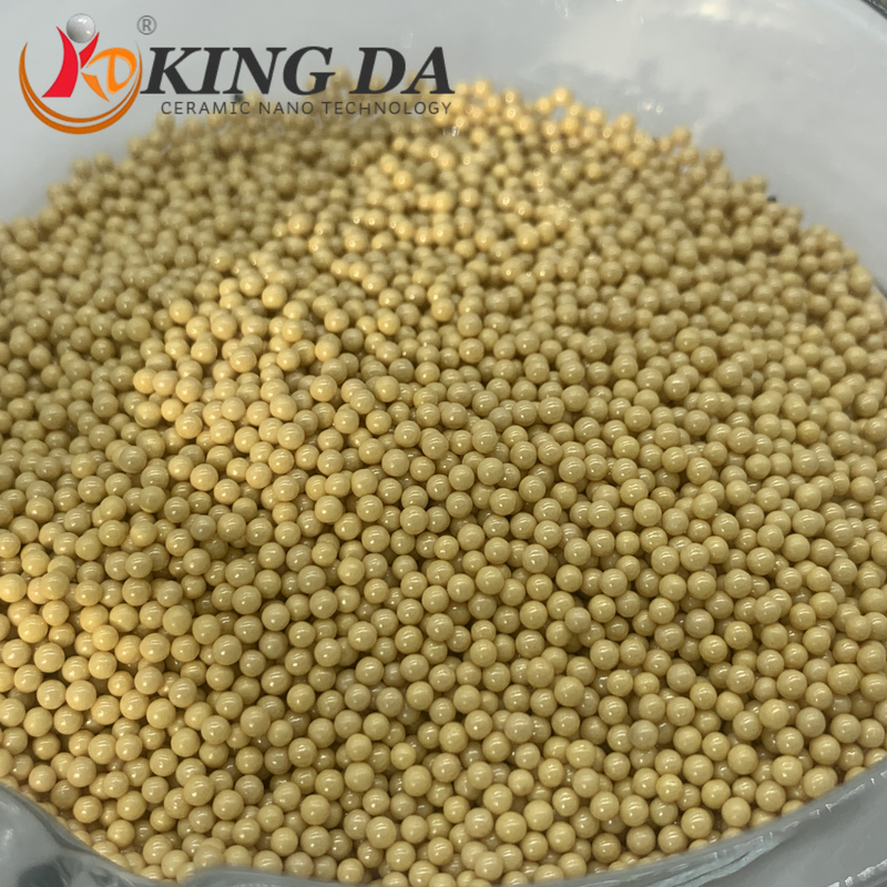 Yellow Ceria Stabilized Zirconia Beads 0.3-3.5mm High Wear Resistant Grinding Media