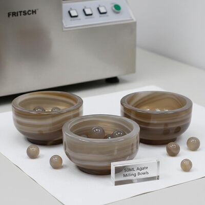 50mL Capacity Abrasion Resistant Agate Milling Bowls with Free Contamination for Fritsch Ball Mill