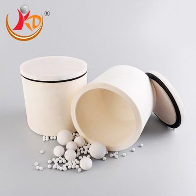1000ml Putih Alumina Keramik Jar Untuk Planetary Ball Mills Industrial